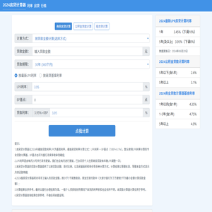 房贷计算器2024年最新版