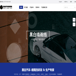 黑白汽车晴雨挡